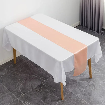 Satin Table Runner Wedding Decoration For Modern Birthday Party Hotel Show Banquet Luxury Design Nice Pattern Wholesale - Pea