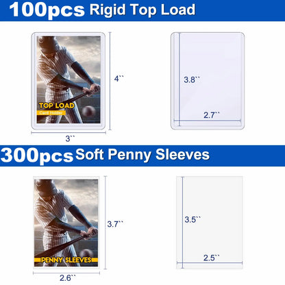 100-600pcs Card Sleeves Hard Soft Card Holder Covered With Protective Filmclear Trading Protectors For Pokmone Football Gamec