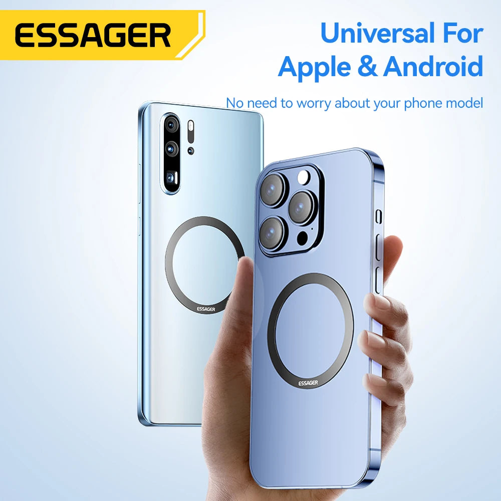 Essager 2PCS Magnetic Metal Ring for Magsafe iPhone 15 14 13 12Pro Android