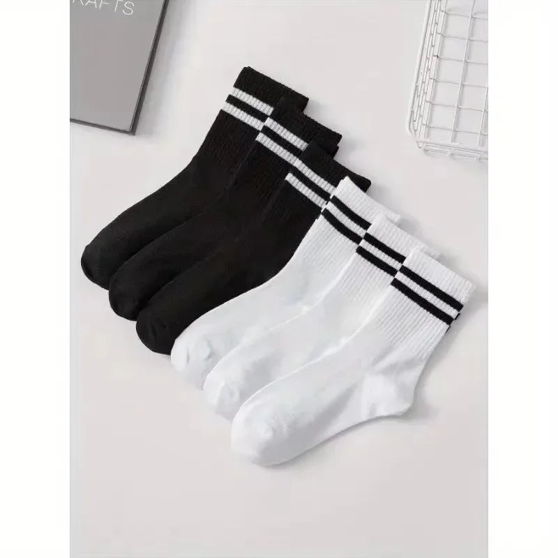 5 Pairs Of Men's Socks, Autumn And Winter Vintage Fun Fashion Athletic Socks, Sports Trend Socks - Mixed color 6 pairs