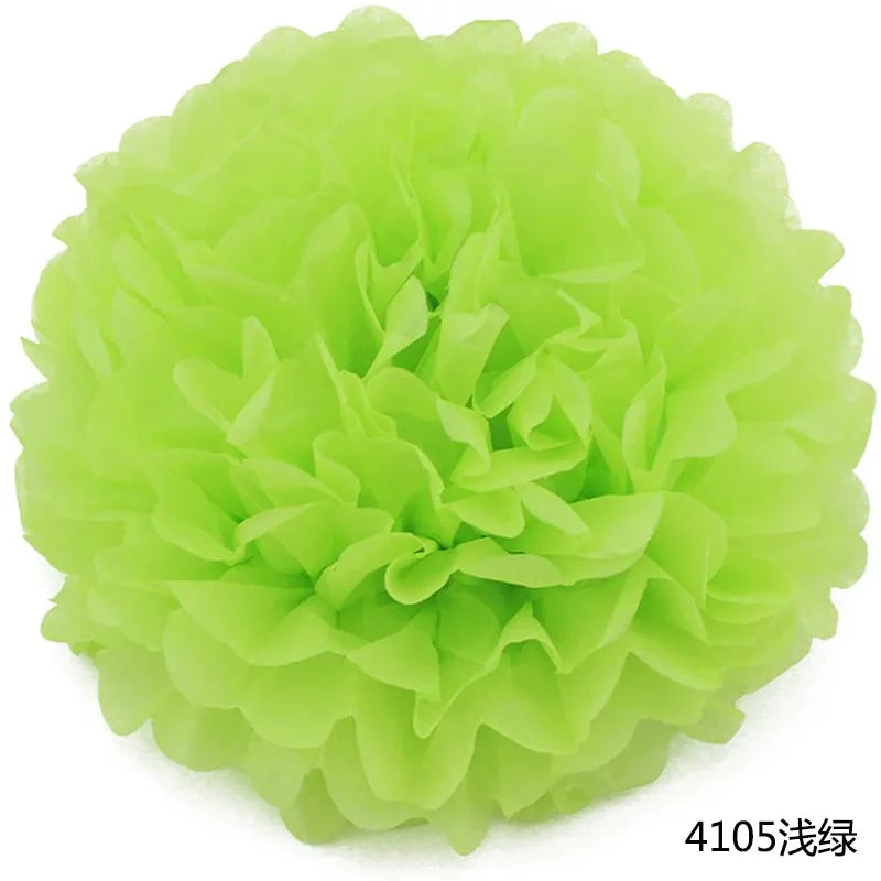 5pcs Wedding Decorative Paper Pompoms Pom Poms Flower Ball Party Home Decor Tissue Baby Shower Birthday Christmas DIY Decorat