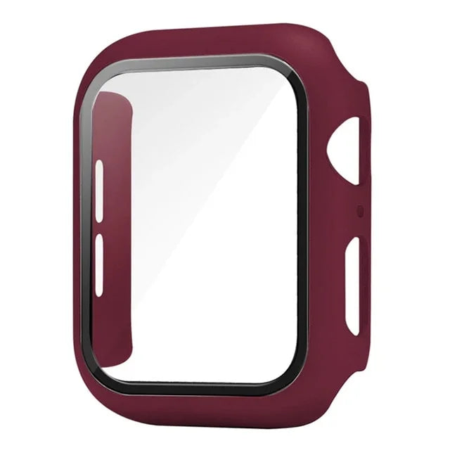 Glass+Cover For Apple Watch case 10 9 8 7 6 SE 5 iWatch Accessorie Screen Protector iWatch series 46mm 44mm 40mm 41 45mm 38 4