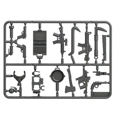 Military MG-34 Machine Gun Army WW2 Mini Action Figure Accessories Pack MOC Parts Building Block Bricks Toy - Blue