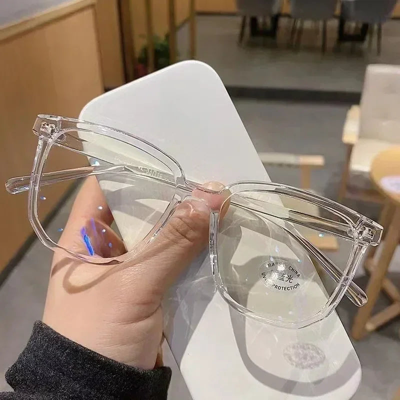 Vintage Transparent Computer Glasses Frame Women Men Anti Blue Light Square Eyewear Blocking Glasses Optical Spectacle Eyegla