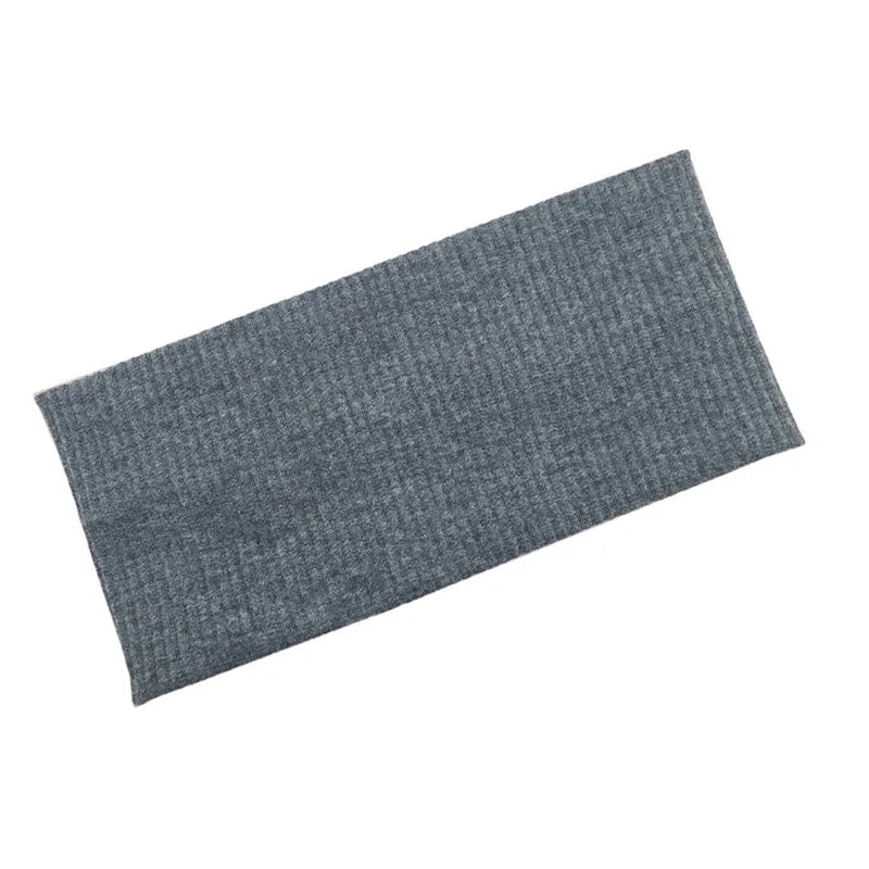 Women Solid Color Knitting Headband Elastic Vintage Yoga Sports Hairbands Gym Outdoor Sweat Absorbing Headwrap Hair Accessori