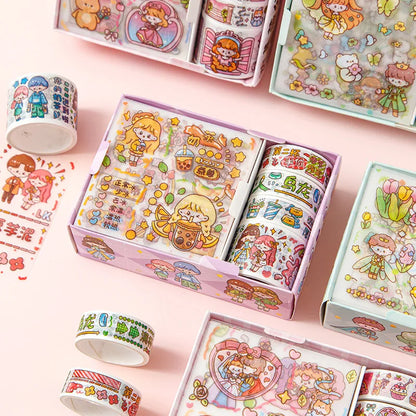 Masking Tape Set, Cute Kawaii Washi Tape, Decorative Masking Tape for Scrapbooking, DIY Crafts, Aesthetic Note Decor, Animal 