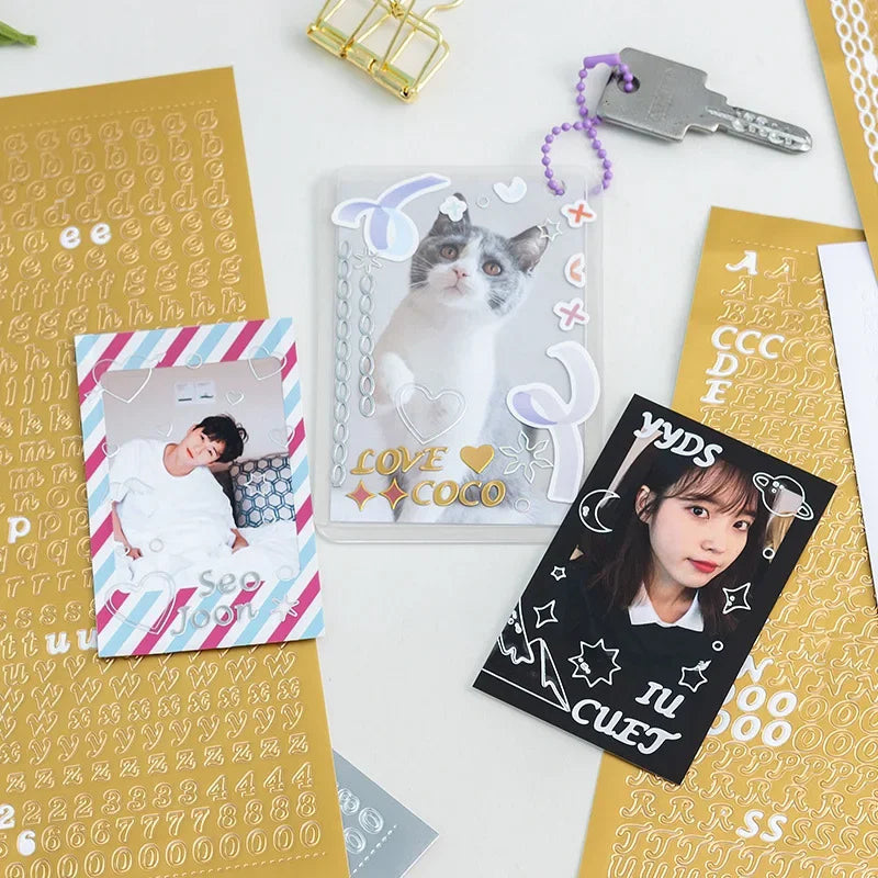 1 Sheets Journaling Stationery Stickers PVC Letter Number Greeting Card Decoration Scrapbooking School Supplies