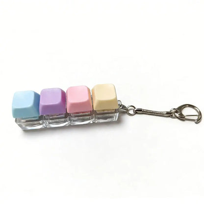 1/4/5/9 Button Keyboard Fidget Clicker Mechanical Keyboard Fidget Keychain For Gifts To Pass The Boring Time (Without LED Lig