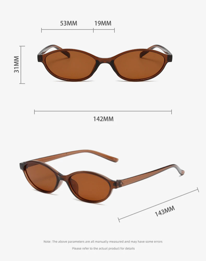 Sexy Small Oval Women's Sunglasses 2025 New Fashion Leopard Brown Hot Sun Glasses Female Retro Colorful Shade Eyeglass