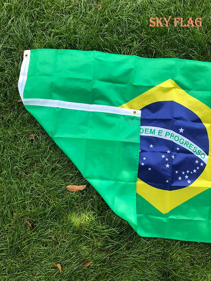 SKY FLAG Large Brazil Flag 60x90cm 90x150cm Hanging Polyester Digital Print Brasil Brazilian Banner Flag for Celebration