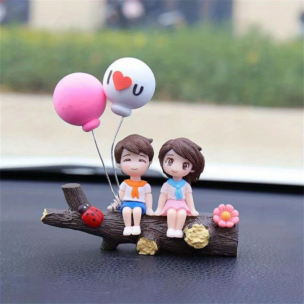 1pc New Tree Branch Couple Car Decoration Creative Car Decoration Fashion Creative Car Accessories Automotive ornaments - Blu