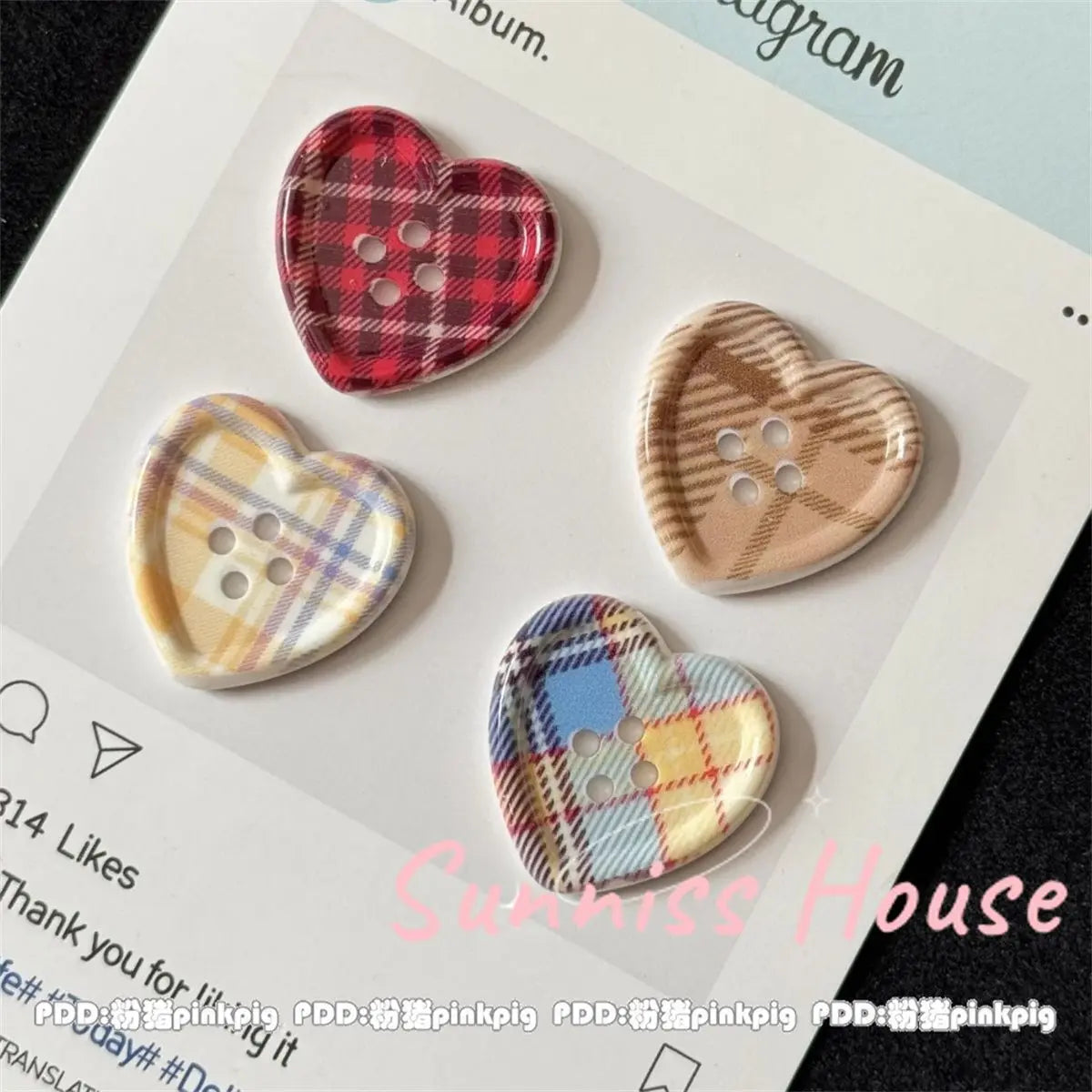 25Pcs Mixed Color Handmade Resin Round 2/4-hole Button for Sewing Clothes Accessories Crafts Scrapbooking DIY Apparel Supplie