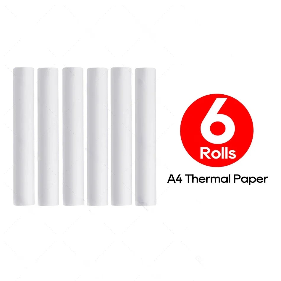 A4 Thermal Paper 21x29.7cm Quick-Dry Glossy & Clear Print Portable Printer Durable Quality Portable Printing Paper Thermal Pa