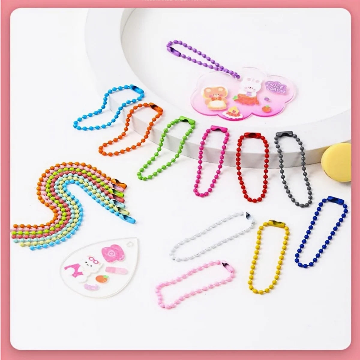 100PCS 12cm Bead Chains Fits Key Chain/Dolls/Label Hand Tag Connector For DIY Bracelet Necklace Jewelry Making Accessoris