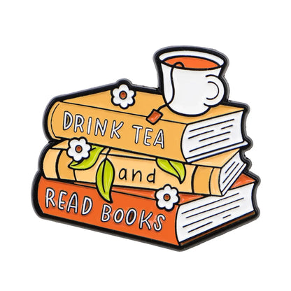 Book Lover Enamel Pin Cute Reading Themed Brooch "Just One More Chapter" Lapel Pins for Backpacks Bookworm Gift - 31