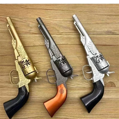 Metal Western Cowboy Revolver Non-Firing Model, Vintage Design, Collectible, Not A Real