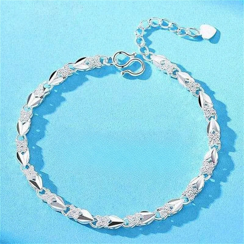 925 Sterling Silver Hollow Heart Bracelets For Women Girls Vintage Korean Design Double Layer Beads Bracelet Party Jewelry Gi