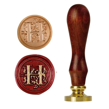 1set 26 Letter A-Z Wax Seal Stamp with wooden handle, Wax Seal Paint Copper Head for Envelope Gift Invitation Card Sticker - 