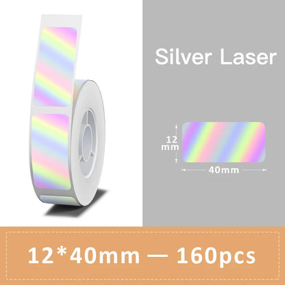 1Roll P12 P15 Thermal Label Sticker 12mm*40mm Tape Compatible Phomemo D30 Q30 Marklife P11 P50 L12 DELI Q2 Labeller