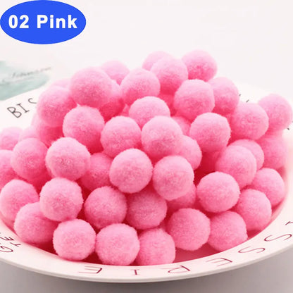 30-300Pcs Soft Pom Poms Fluffy Balls Pompon Mixed 40Colors Pompom Fur Ball for Kids DIY Craft Wedding Decor 8/10/15/20/25/30m