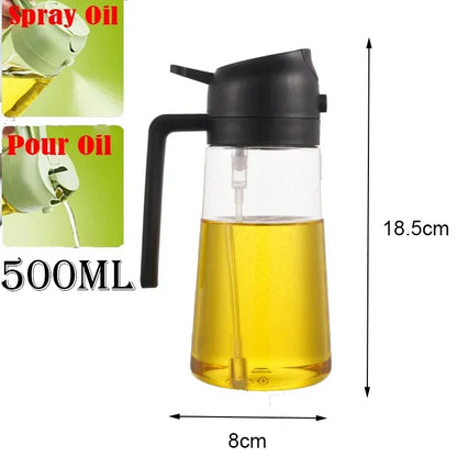 2 in 1 200/300/500ml Oil Spray for Kitchen Spray Oil Bottle Oil Washer Vinegar Soy Sauce Sprayer Containers Washer