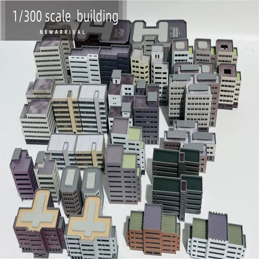 Architecture 1:300 ABS Building Scene Plastic Assembly Model Train Layout Design Materials