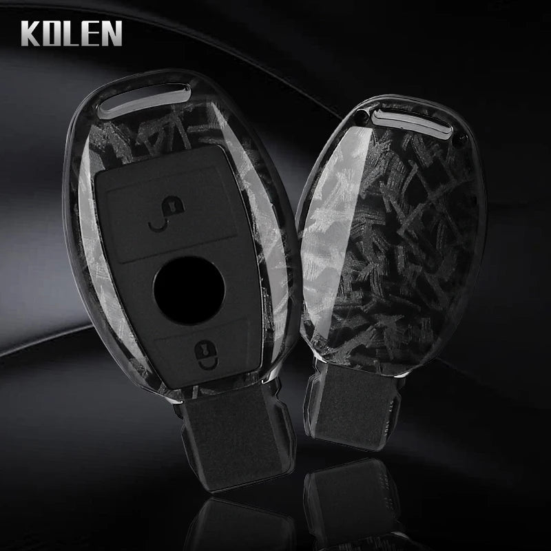 2 3 Buttons Carbon Fiber Car Key Case Cover Fob For Mercedes Benz A B C E Class GLS GLA GLK GLC CLS CLA W204 W205 W212 W463 W
