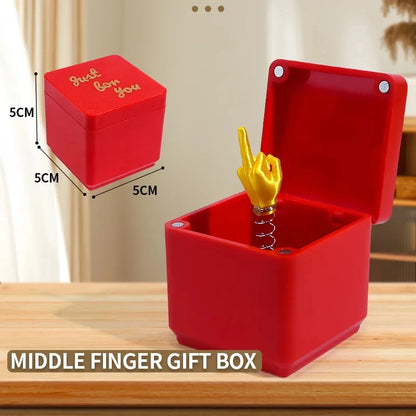 Christmas Interesting Prank Gift Middle Finger In Box Christmas Box Funny Creative Gifts Office Desk Decoration Home Decorati