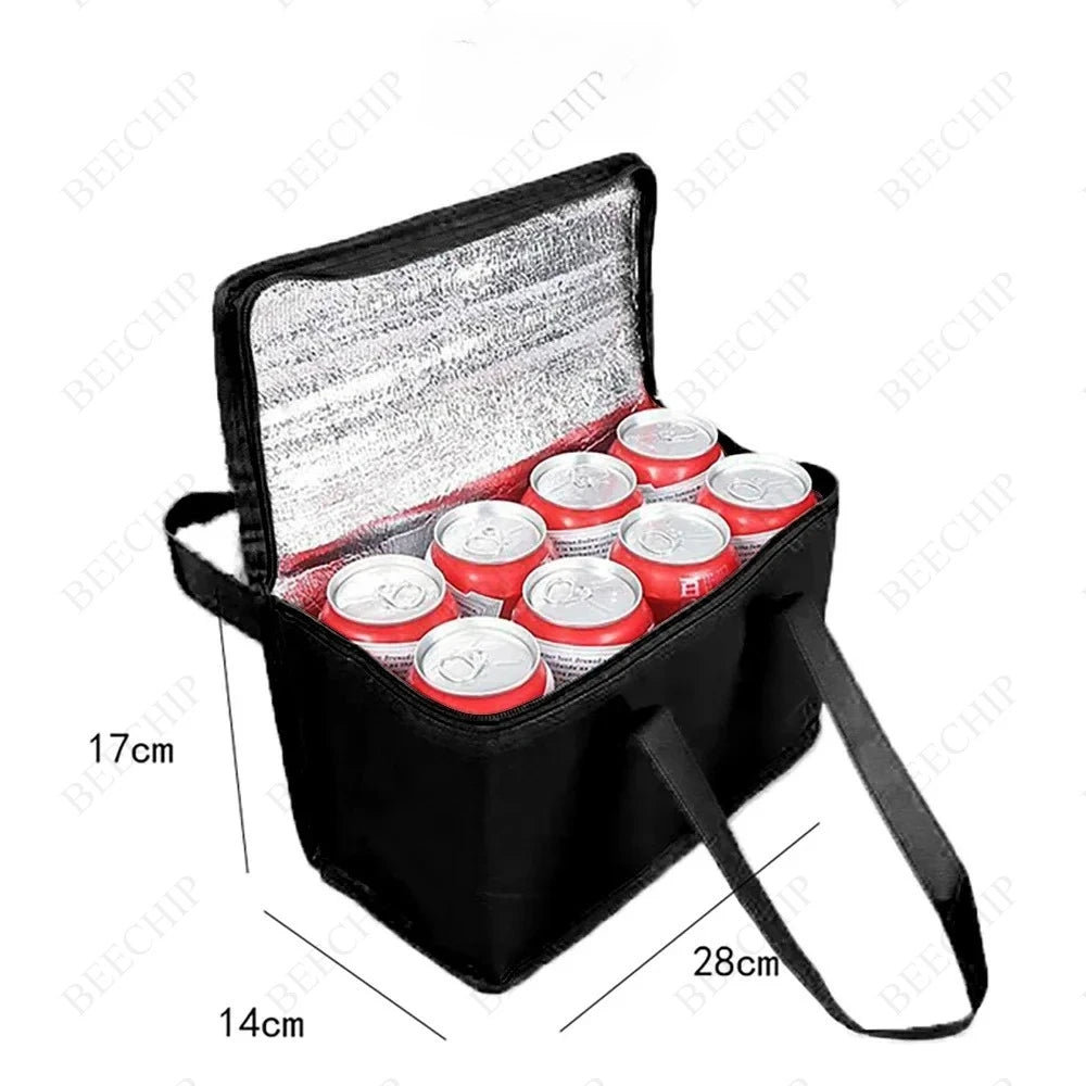 Portable Lunch Cooler Bag Folding Insulation Picnic Ice Pack Food Thermal Bag Drink Carrier Insulated Bags Beer Delivery Bag 