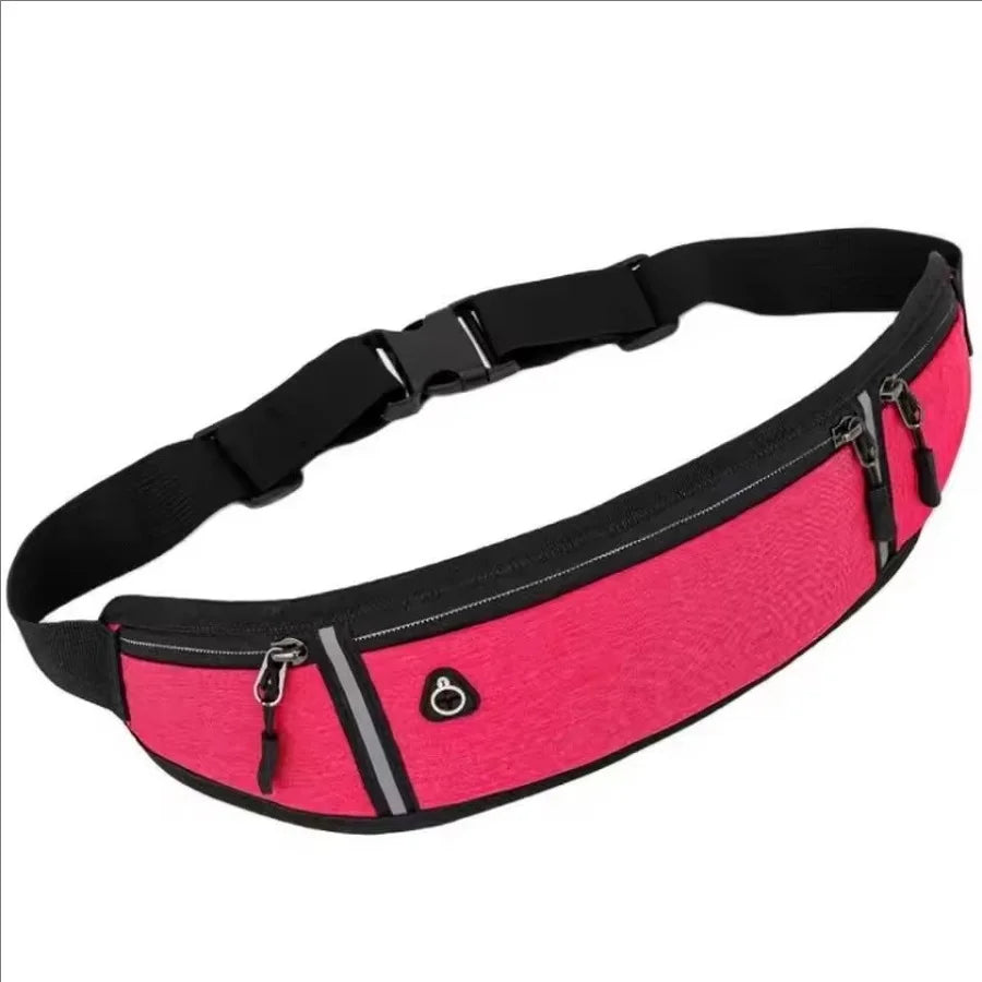 Professional Running Waist Bag Sports Belt Pouch Mobile Phone Case Men Women Hidden Pouch Gym Sports Bags Running Pack - Rose