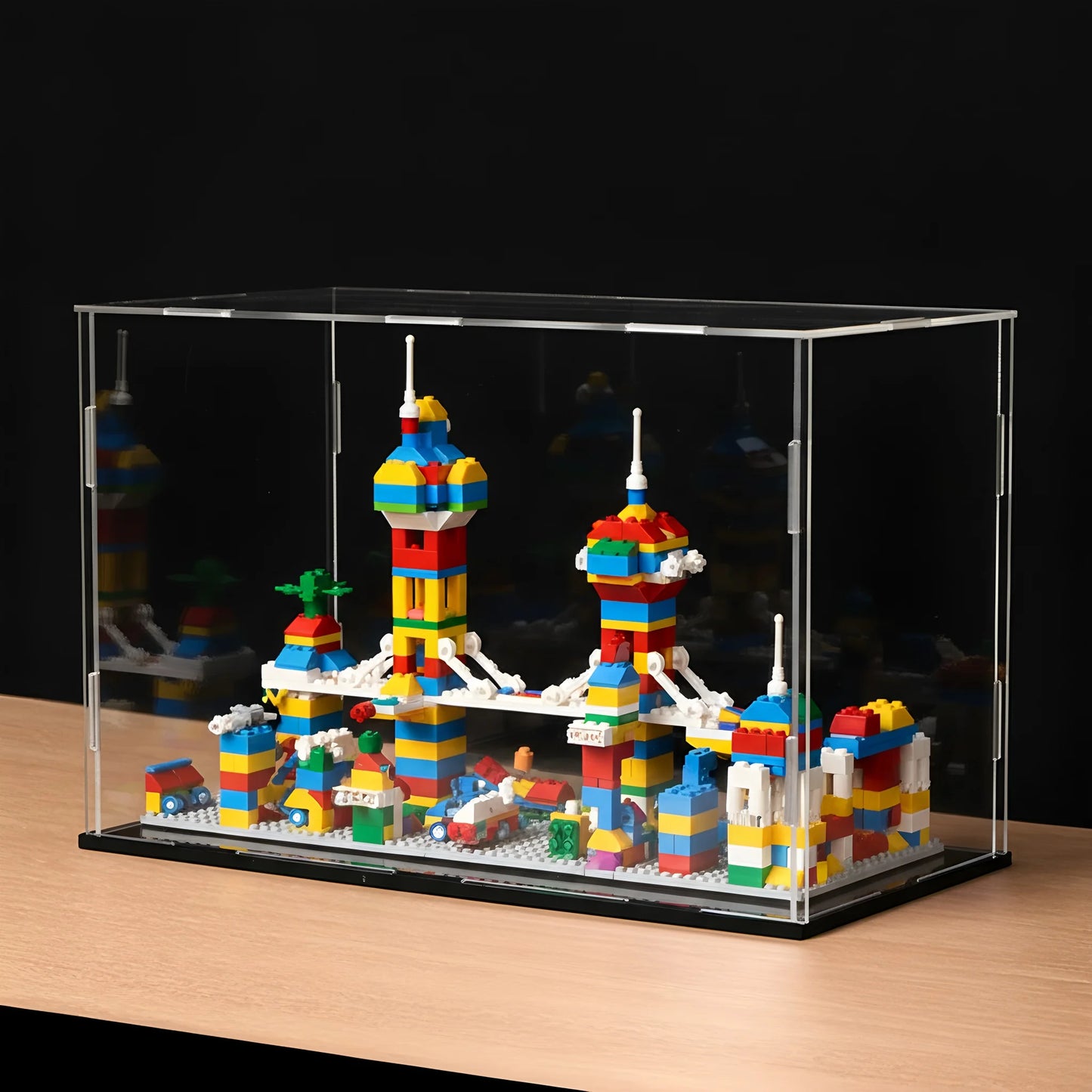 1pc Clear Self-Assembled Acrylic Display Box Dustproof Storage Display Cabinet, Suitable for Car Models/Toys/Collectibles