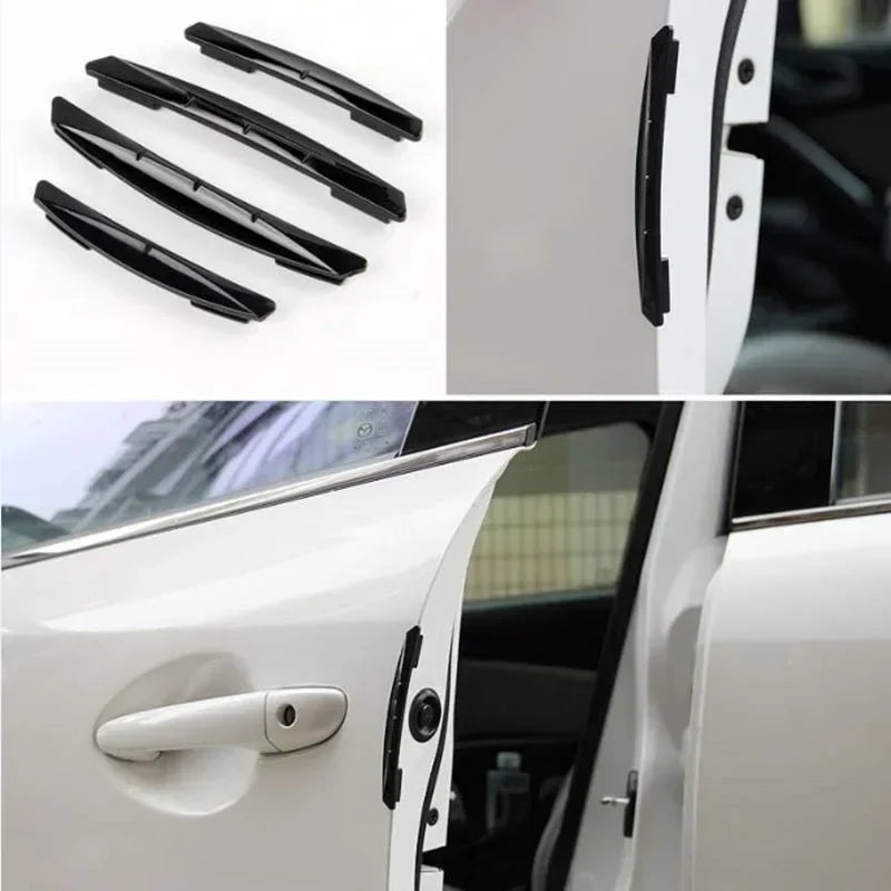 4Pcs/Set Car Door Side Anti-collision Decorative Guard Plate Anti-scratch, Car Anti-collision Strip