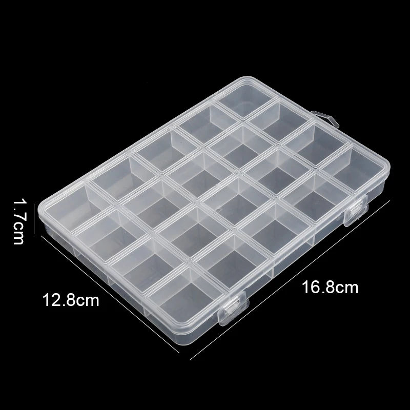 Transparent Storage Container Jewelry Box Clear Plastic Organizer Box Empty Earring Storage Organizer Display Case for Beads 