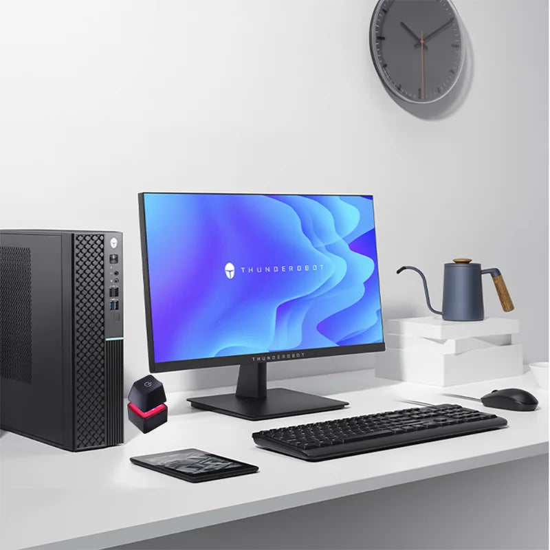 Desk ON/OFF Power Switch for Desktop Computer RGB Backlight Mechanical Shaft Key External Remote Start PC Mainboard Reset But