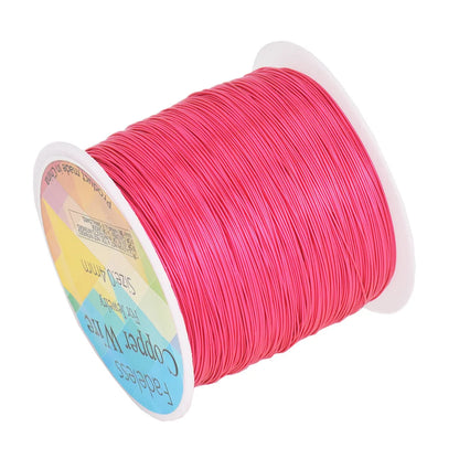 28 26 24Gauge Beading Floral Colored Jewelry Making Copper Craft Wire Soft DIY Metal Craft Art Wire 62-100Meters