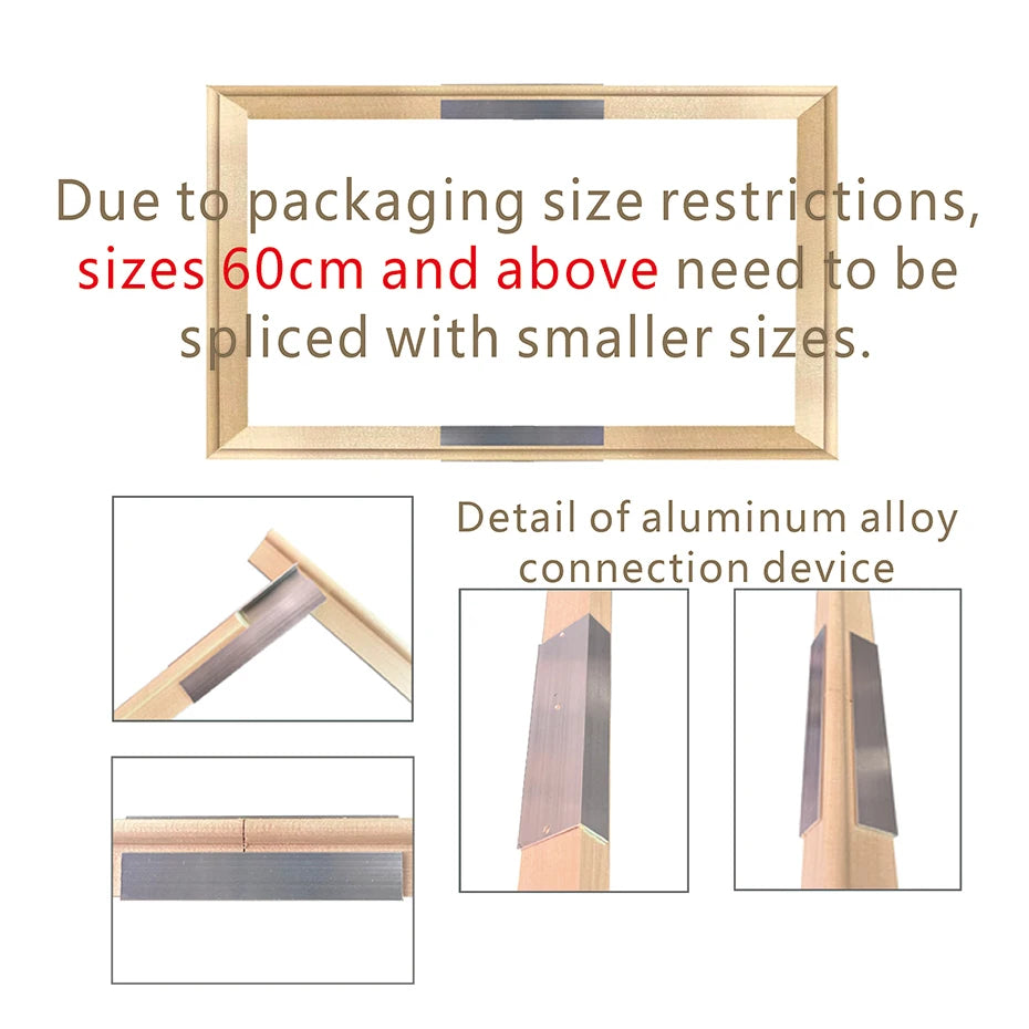30x40 40x50 50x70 60x90 Canvas Frame Wooden Frames Wooden Photo Oil Painting Canvas Diamond Painting Frames Canvas Wood Wall