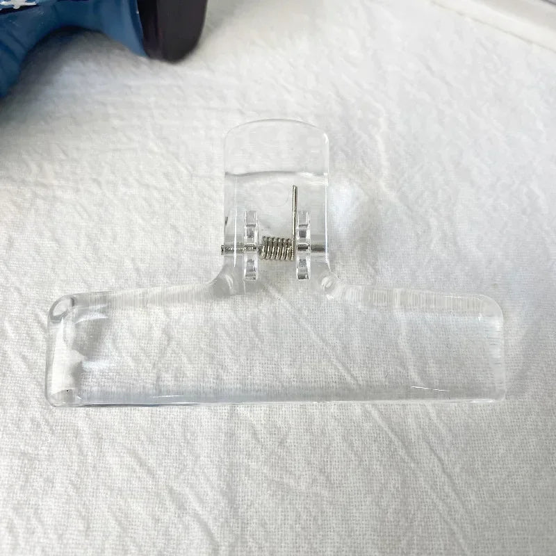 Beautiful Transparent Acrylic Clips Minimalist Style Spring Clip Student Teacher Stationery Paper Clips Sealing Clips - Trans