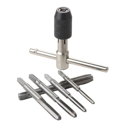 T-Handle Wrench M3 M4 M5 M6 M8 Hand Tap Reamer Thread Tapping Tool Set Adjustable Machine Screw Thread Tapping Drill Bit