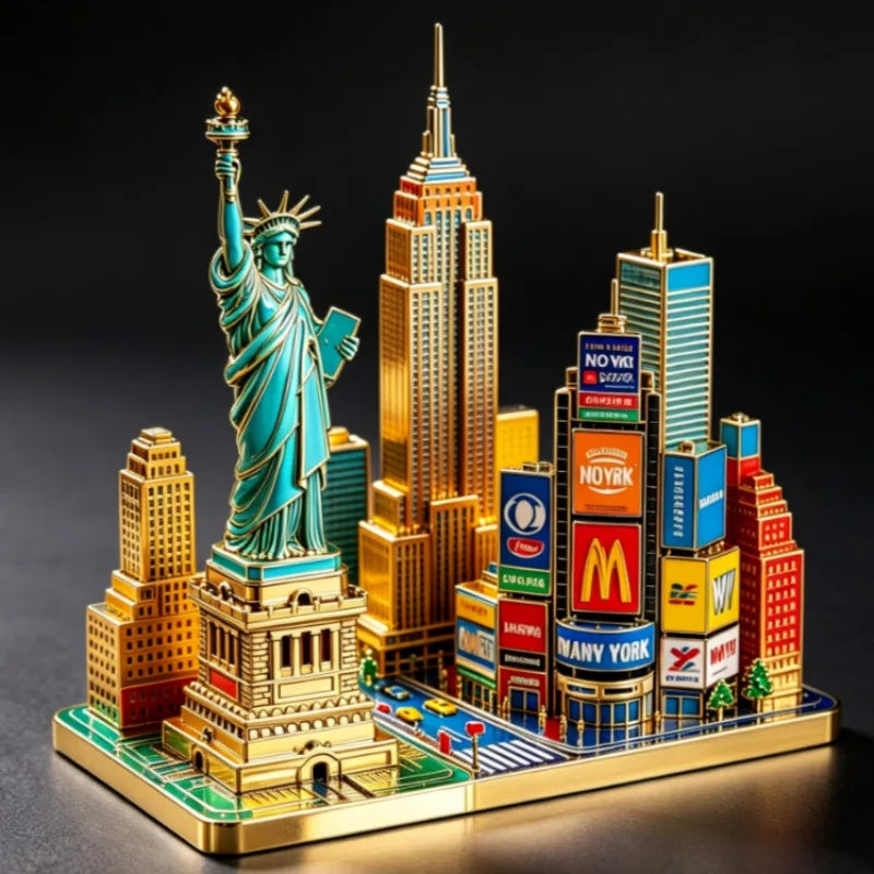 America Travel Souvenirs New York Metal Fridge Magnets United States Manhattan Statue of liberty Fridge Stickers Wedding Gift