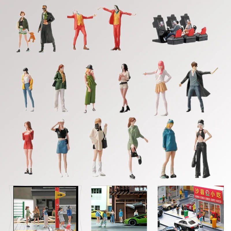 Resin Diorama 1:64 Scale Miniature Figures Garage Scenes Minifigures Model Kit DIY Craft Toys Anime Figure Collectib