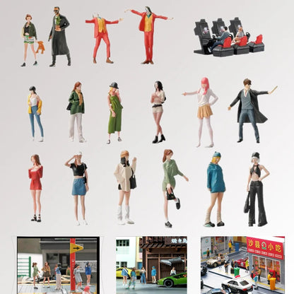 Resin Diorama 1:64 Scale Miniature Figures Garage Scenes Minifigures Model Kit DIY Craft Toys Anime Figure Collectib