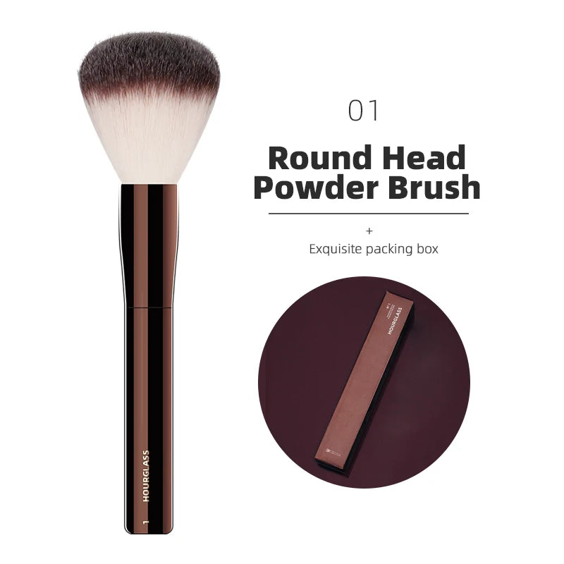 Hourglass Makeup Brushes Powder Foundation Concealer Blusher Bronzer Eye Shadow Eyebrow Eyeliner Sculpting Brush - 01