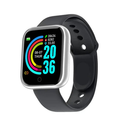 Y68 Smart Watch Men Women Heart Rate Oxygen Blood Pressure Monitoring Multi-Function Sleep Monitoring Smartwatch for Ios Andr