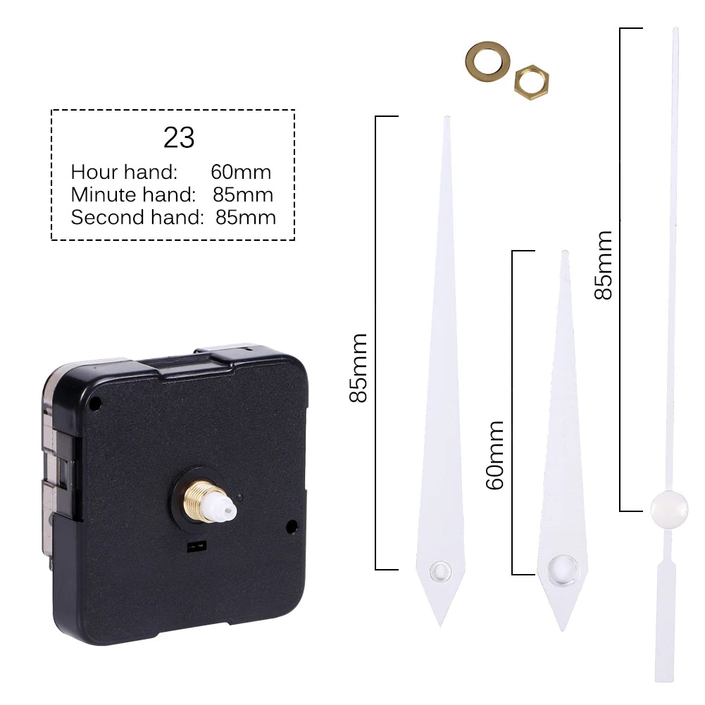 Clock Mechanism Silent Quartz Movement Machine Wall Hands Pointer Set Clockwork Table Long Shaft DIY Watches Repair Parts - 1
