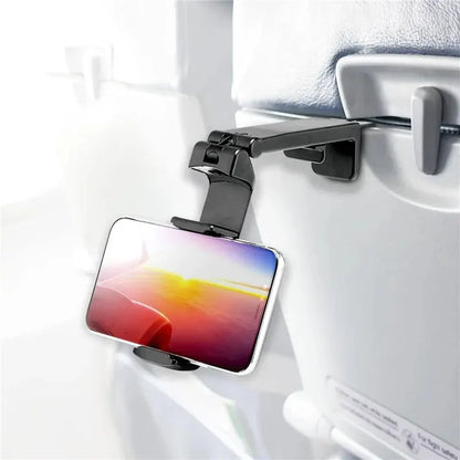 Airplane Phone Holder Stand Cell Mobile Portable Travel Mount Desk Flight Foldable Rotatable Selfie Holding Train Seat Suppor