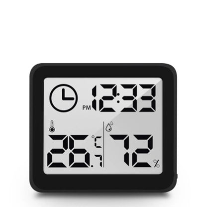 Digital Clock Desk Clock with Temperature Humidity Wall Clocks for Home Kitchen Office Desk Decorations NIDITON - Black with 