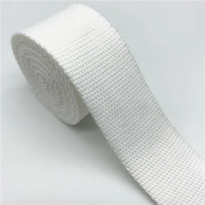 25mm 30mm 38mm 2yards Cotton Webbing Strap Canvas Cotton Ribbon For Knapsack Strapping Bags Crafts DIY Belt Bag Dog Accessori