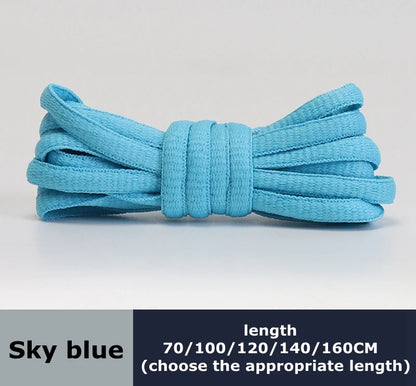 Men's And Women's Sports Shoelaces Color Flat Semicircular Shoelace Suitable For All Shoes Round Laces 23 Colors 1 Pair