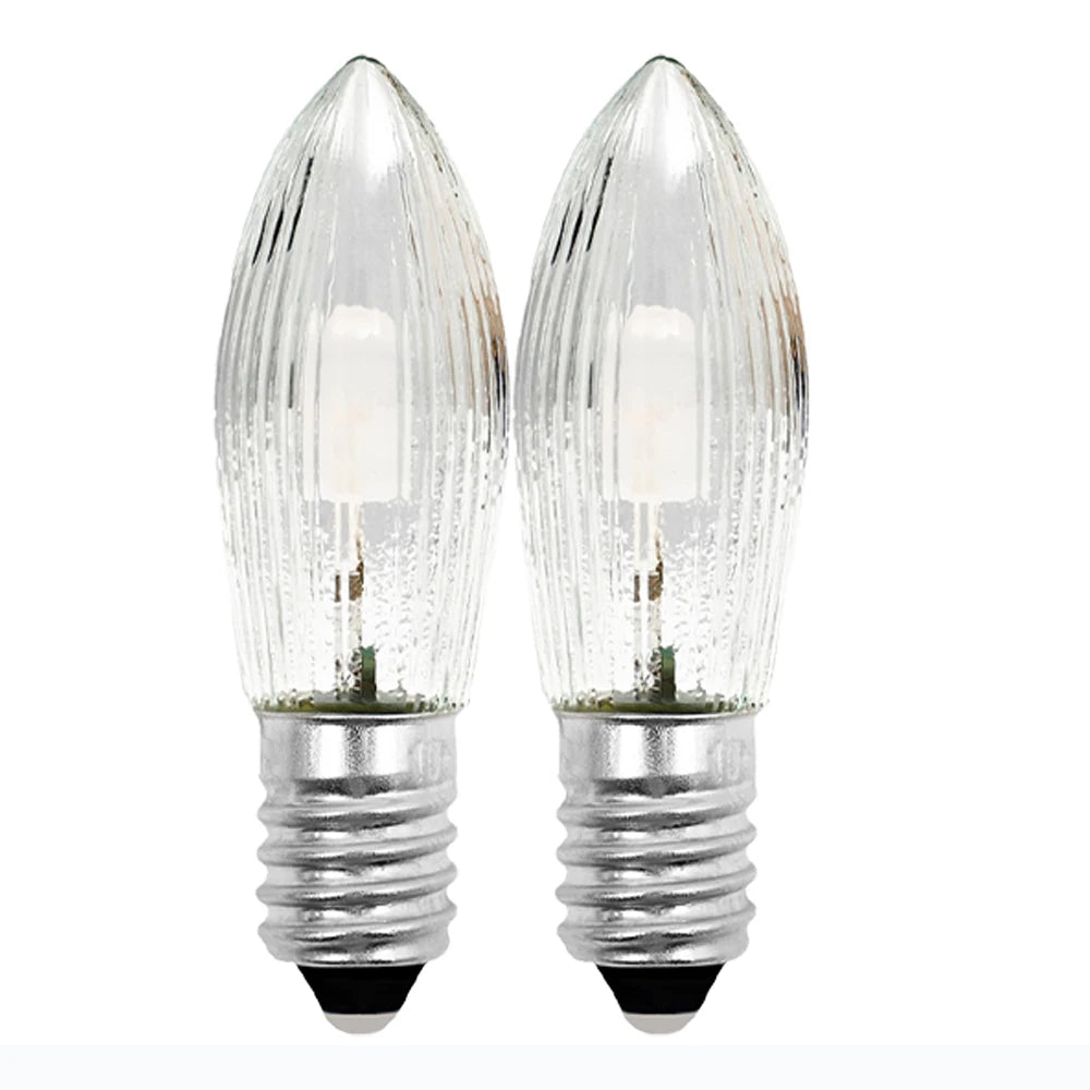 Warm Light Glass Bulbs Tapered Candles E10 LED Replacement Bulbs for Lights Candle Arch Bathroom Kitchen Home Lamps Bulb Deco