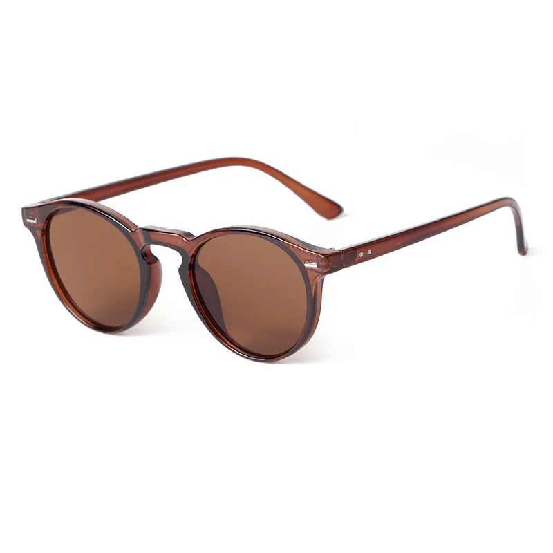 Vintage Fashion Round Sunglasses Women Men 2024 Brand Design Retro Rivet Yellow Blue Lens Square Sun Glasses Male Female Gogg